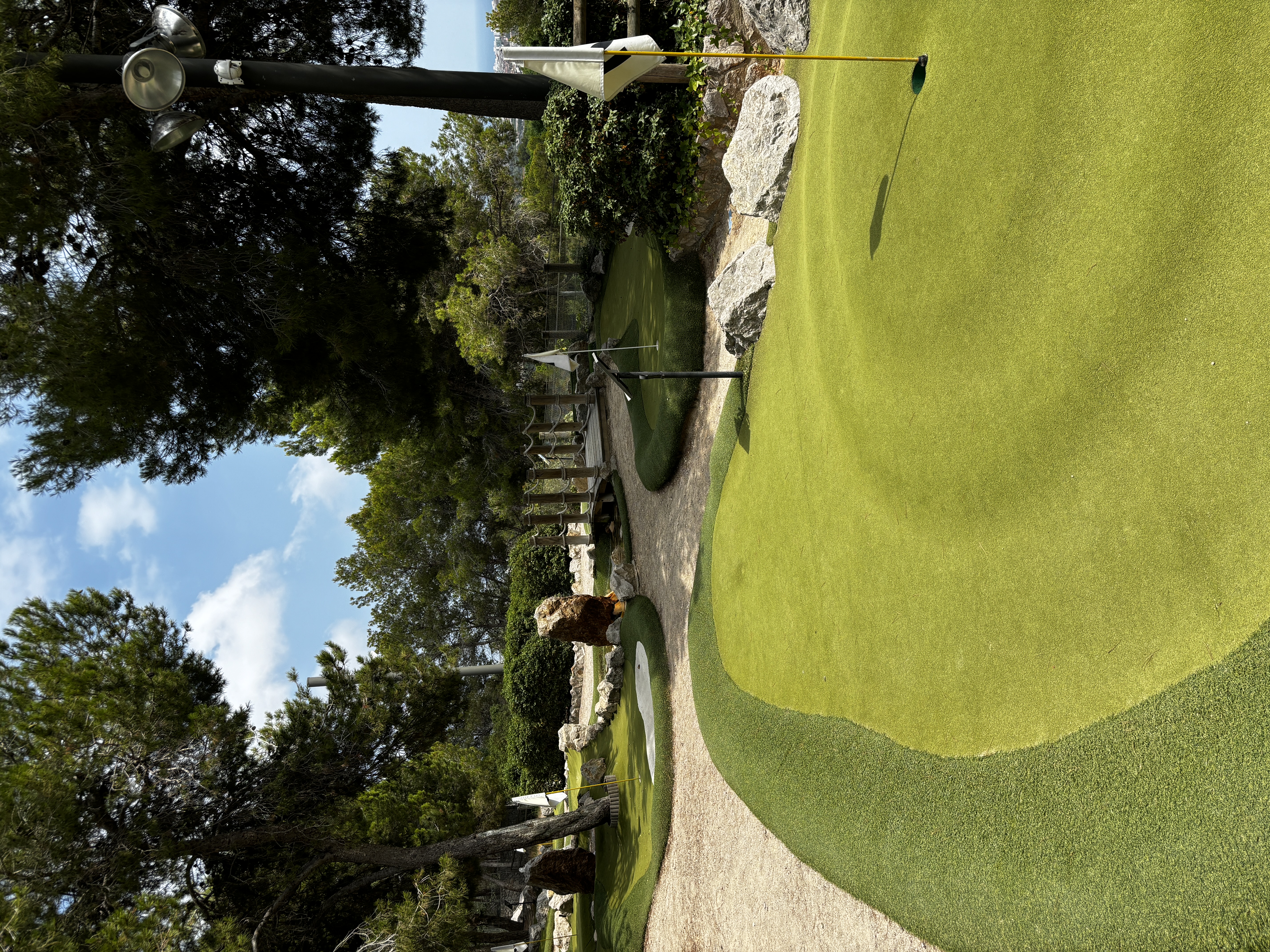 Minigolf- en springkussen: